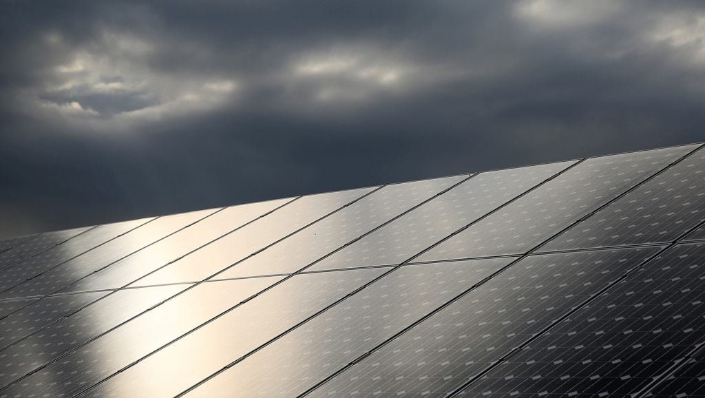 Solar-Panels-In-A-Cloudy-Weather