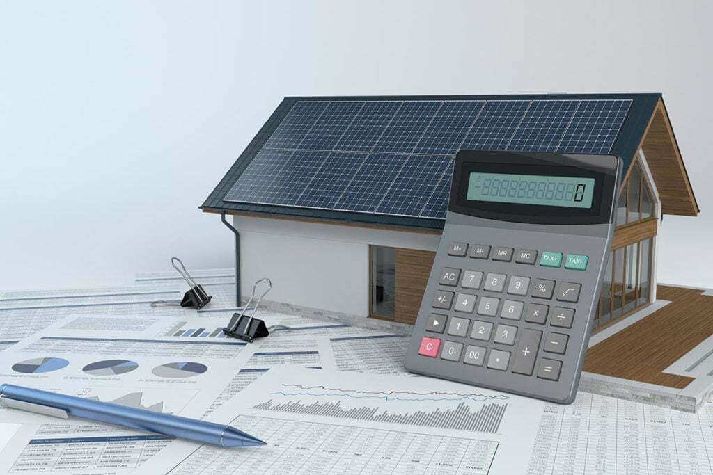 Calculator-And-Solar-Panels