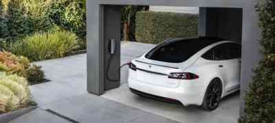 Photo of home EV charger installed in garage