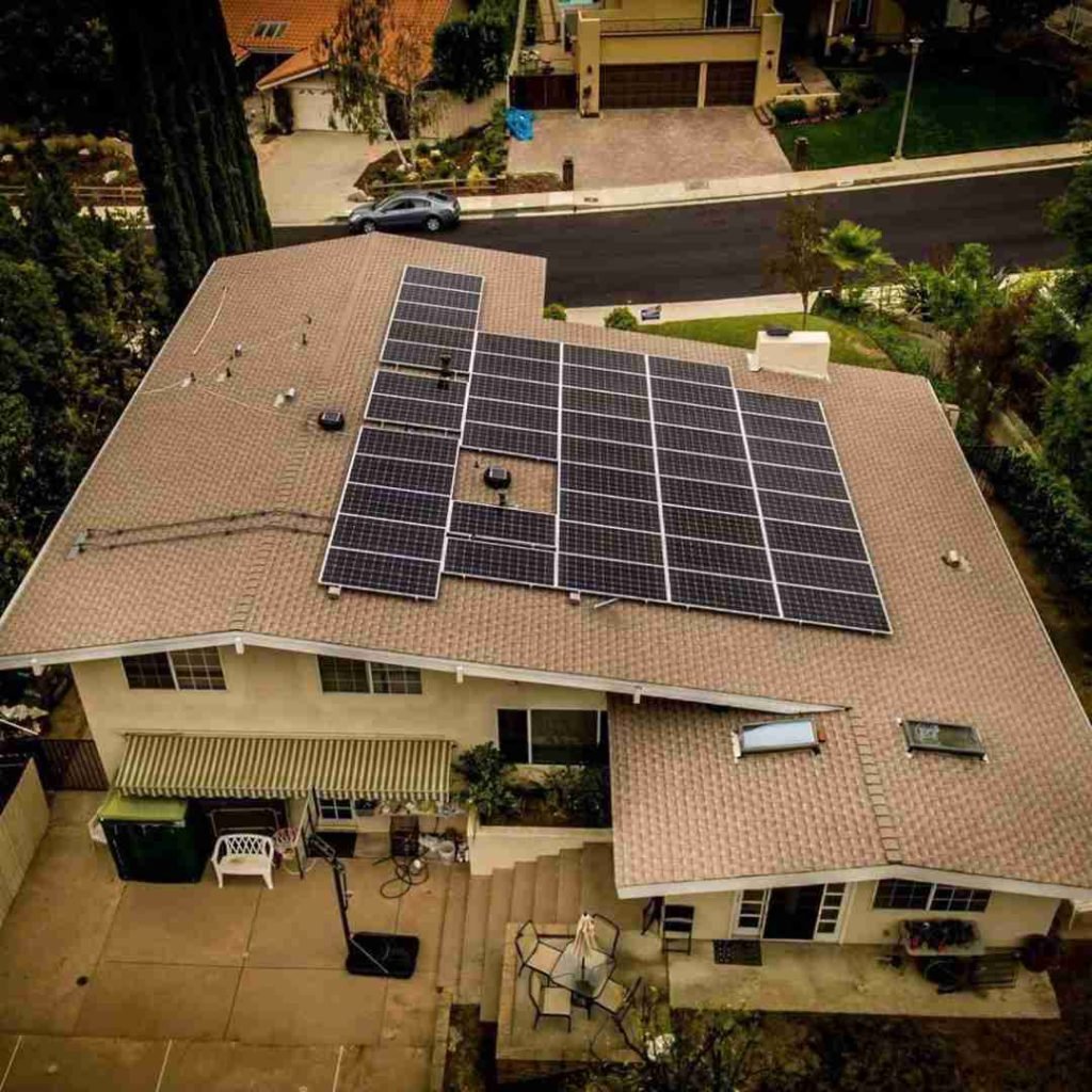 Aerial view of LASG residential installation